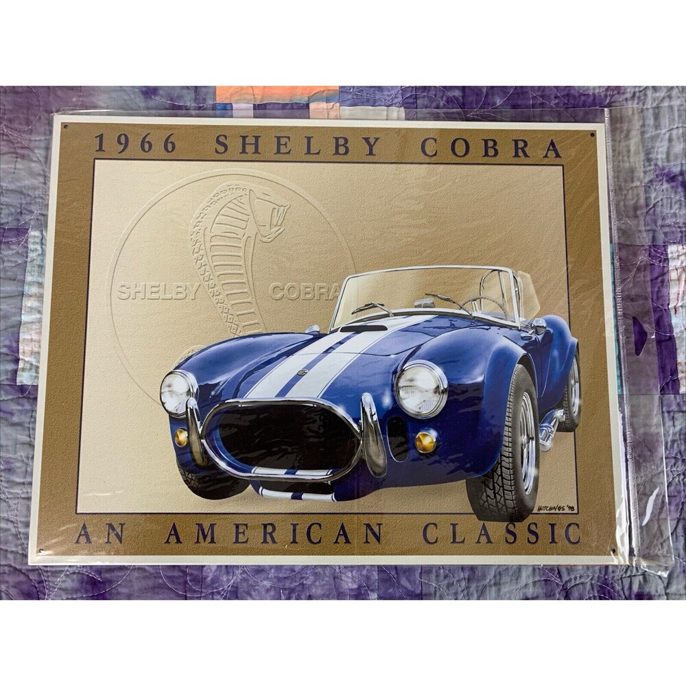 1966 Shelby Cobra American Classic Metal 16x12.5 Sign Decor Bar Man Cave Shop